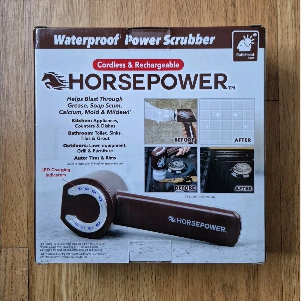Horsepower Handheld Cordless Rechargeable Spinning Power‎ Scrubber